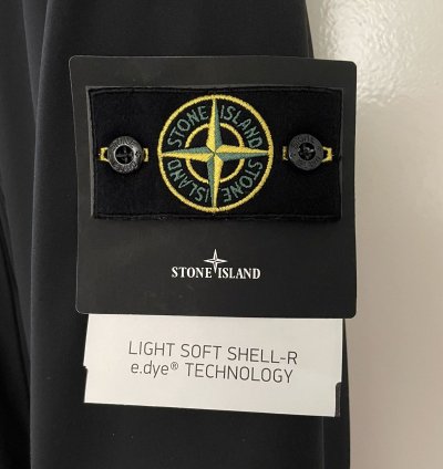 Stone Island Black Light Soft Shell- Hooded Jacket