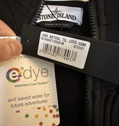 Stone Island Black Light Soft Shell- Jacket Size