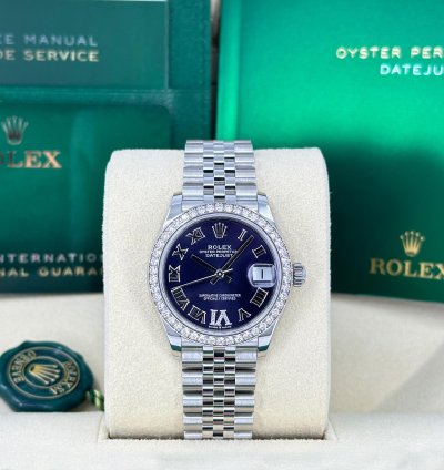 Rolex Datejust 31 31mm Purple Roman Jubilee 278384rbr-0030 Unworn 2024