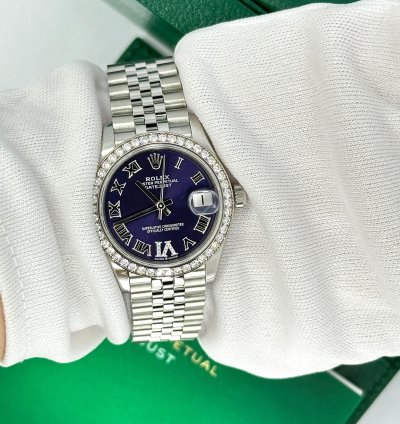 Rolex Datejust 31 31mm Purple Roman Jubilee 278384rbr-0030 Unworn 2024
