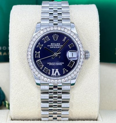 Rolex Datejust 31 31mm Purple Roman Jubilee 278384rbr-0030 Unworn 2024