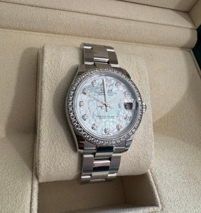Rolex Datejust 31 31mm Rolex Datejust 31mm Mop Dial Diamond Bezel Markers Oyster