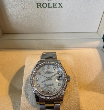 Rolex Datejust 31 31mm Rolex Datejust 31mm Mop Dial Diamond Bezel Markers Oyster
