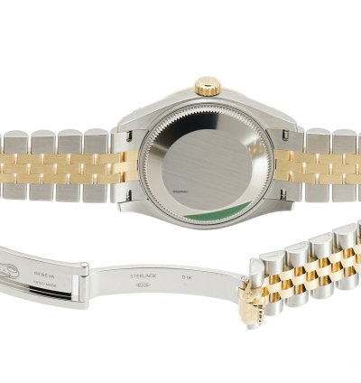 Rolex Datejust 31 31mm Steel And 18k Yellow Gold Black Mother-of-pearl Diamond Dial Jubilee Bracelet