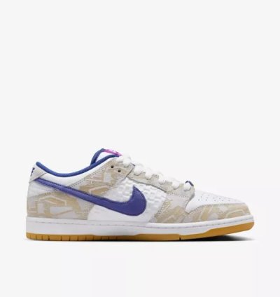 Nike X Rayssa Leal Sb Dunk Low Prm Pure Platinum Vivid Purple Shoes Fz5251-001