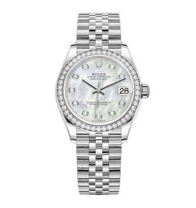 Rolex Datejust 31 Diamond Bezel - White Mother-of-pearl Diamond Dial - Jubilee 278384rbr