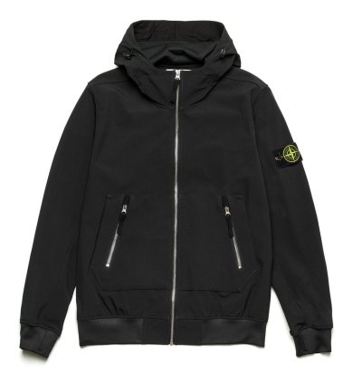 Stone Island Black Soft Shell- -dye Jacket