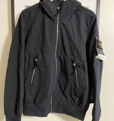 Stone Island Black Soft Shell- -dye Jacket