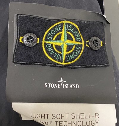 Stone Island Black Soft Shell- -dye Jacket