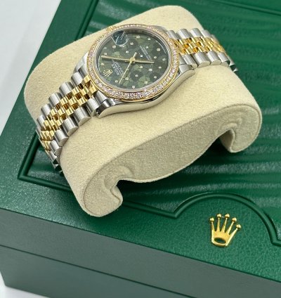 Rolex Datejust 31 Green Floral Jub