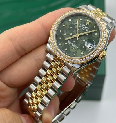 Rolex Datejust 31 Green Floral Jub