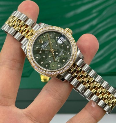 Rolex Datejust 31 Green Floral Jub