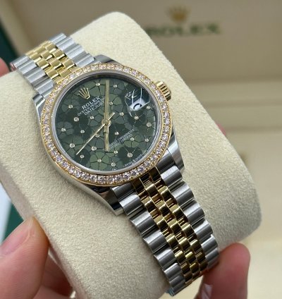 Rolex Datejust 31 Green Floral Jub