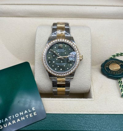 Rolex Datejust 31 Green Floral Oys