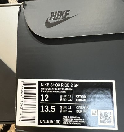 Nike Supreme Shox Ride 2 Sp Sz 12 Us Ds