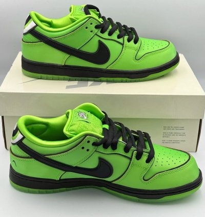 Nike Sb X The Powerpuff Girls Dunk Low Pro Qs Buttercup Fz8319-300