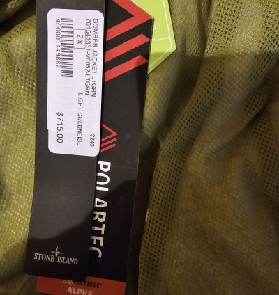Stone Island Bomber Jacket Light Green Sz 2xl Nwt