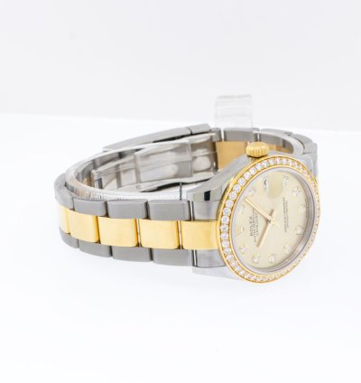 Rolex Datejust 31 Lady-datejust 31mm Yellow Gold Steel Champagne Diamond Dial Diamond Bezel 278383