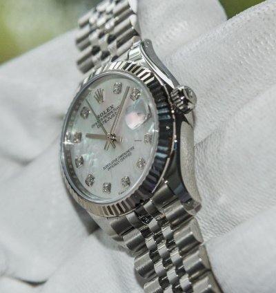 Rolex Datejust 31 Mother Of Pearl Dial - White Gold Stainless Steel - Jubilee Bracelet