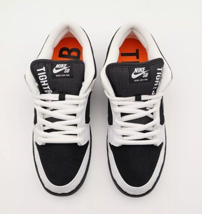 Nike Sb Dunk Low Pro Qs Black White Safety Orange Fd2629-100 Tightbooth