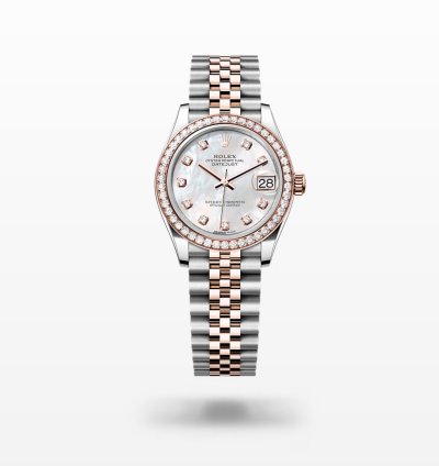 Rolex Datejust 31 New 2024 Mother Of Pearl Diamond Dial Diamond Bezel Two Tone Rose Gold Jubilee
