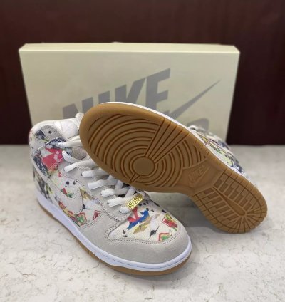 Nike Dunk High Sb X Supreme Rammellzee 2023 fd8779-100