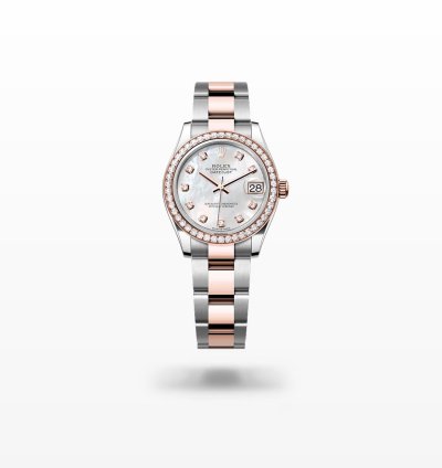 Rolex Datejust 31 New 2024 Mother Of Pearl Diamond Dial Diamond Bezel Two Tone Rose Gold Oyster