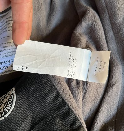 Stone Island Cast Metal Leather Hooded Jacket