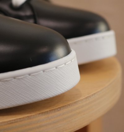 Nwt Prada Lane Spazzolato Leather Sneakers