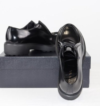 O1rshd 10 Prada Derby Shoes Loafers In Black
