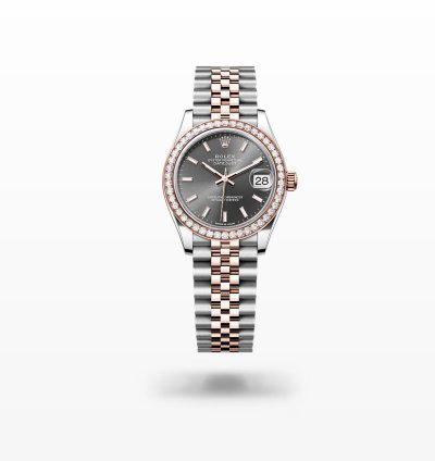 Rolex Datejust 31 New 2024 Rhodium Grey Index Dial Diamond Bezel Two Tone Rose Gold Jubilee