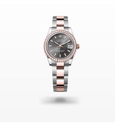 Rolex Datejust 31 New 2024 Rhodium Grey Index Dial Diamond Bezel Two Tone Rose Gold Oyster