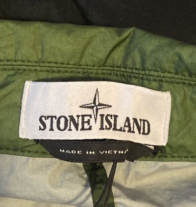 Stone Island Compass-patch Crinkled Zip-up Overshirt