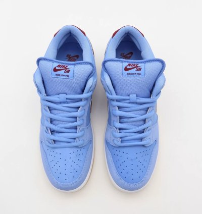 Nike Sb Dunk Low Pro Phillies Valor Blue Team Maroon Burgundy Dq4040-400