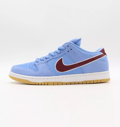 Nike Sb Dunk Low Pro Phillies Valor Blue Team Maroon Burgundy Dq4040-400