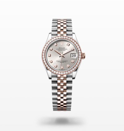 Rolex Datejust 31 New 2024 Silver Diamond Dial Diamond Bezel Two Tone Rose Gold Jubilee