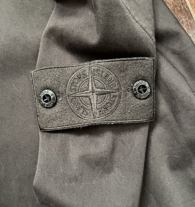 Stone Island Cotton Satin Overshirt Jacket Dark Brown Fw20