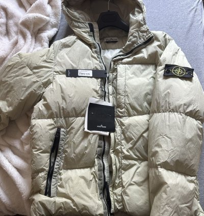 Stone Island Crinkle Reps Down Blouson Parka Jacket Coat