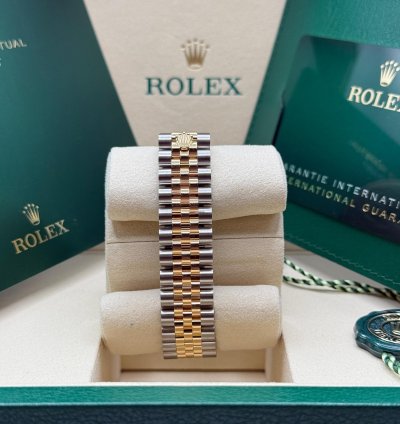Rolex Datejust 31 New 2025 Champagne Dial Two Tone Yellow Gold Diamond Bezel Jubilee Bracelet