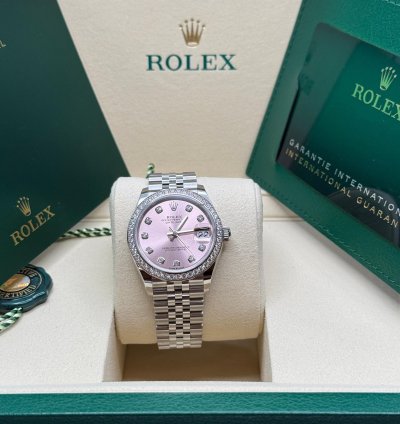 Rolex Datejust 31 New 2025 Pink Diamond Dial Diamond Bezel Stainless Steel Jubilee Bracelet