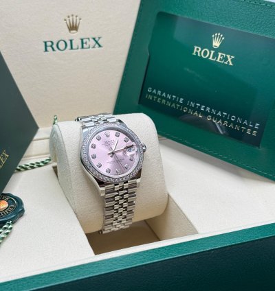 Rolex Datejust 31 New 2025 Pink Diamond Dial Diamond Bezel Stainless Steel Jubilee Bracelet