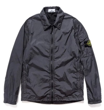 Stone Island Crinkle Reps Ny Overshirt Charcoal Grey Nwt