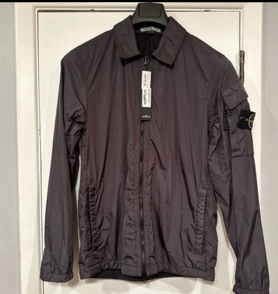 Stone Island Crinkle Reps Ny Overshirt Charcoal Grey Nwt