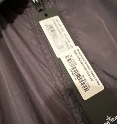 Stone Island Crinkle Reps Ny Overshirt Charcoal Grey Nwt