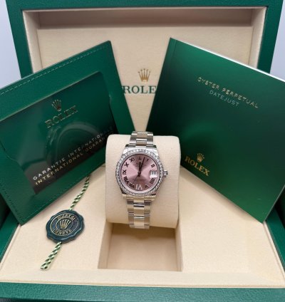Rolex Datejust 31 New 2025 Pink Roman Diamond 6 Dial Stainless Steel Diamond Oyster Bracelet