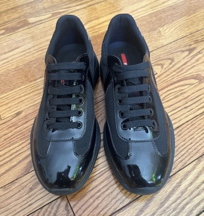 Patent Leather Prada America Cup Sneakers