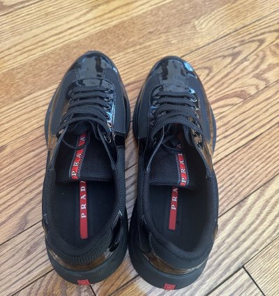 Patent Leather Prada America Cup Sneakers