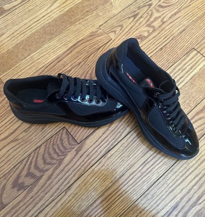 Patent Leather Prada America Cup Sneakers
