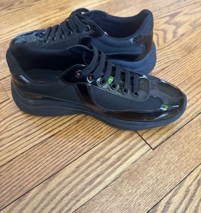 Patent Leather Prada America Cup Sneakers