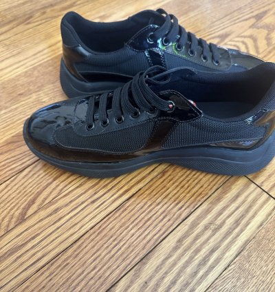 Patent Leather Prada America Cup Sneakers